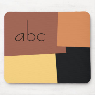 Tapis De Souris Motif géométrique couleur rétro moderne Monogramme