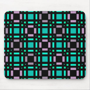 Tapis De Souris Motif géométrique en vert et en couleurs géométriq