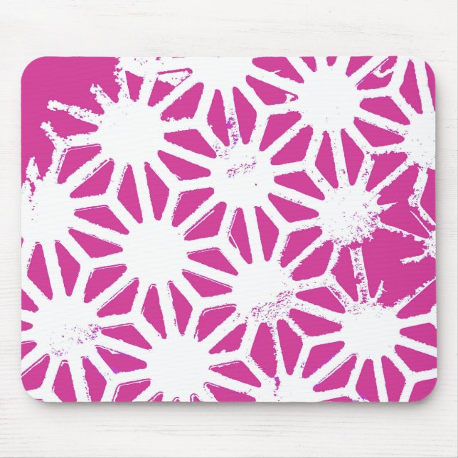 Tapis De Souris Motif géométrique Fuchsia (Devant)