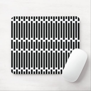Tapis De Souris Motif géométrique moderne noir et blanc