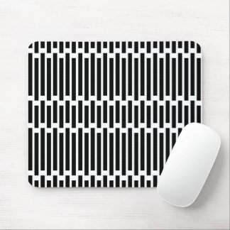 Tapis De Souris Motif géométrique moderne noir et blanc