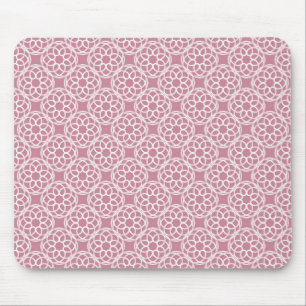 Tapis De Souris Motif géométrique sans couture rose blanc