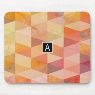 Tapis De Souris Motif géométrique Triangle doux Monogrammé