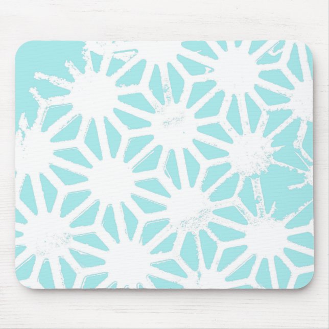 Tapis De Souris Motif géométrique turquoise (Devant)