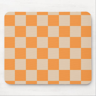 Tapis De Souris Motif Gingham à carreaux orange