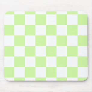 Tapis De Souris Motif Gingham à carreaux vert pastel