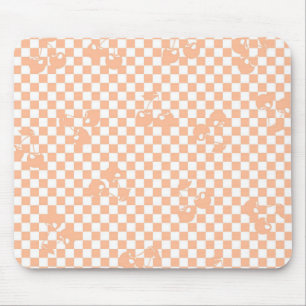 Tapis De Souris Motif Gingham Cerise Fuzz pêche