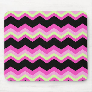 Tapis De Souris motif girly zigzag fuchsia