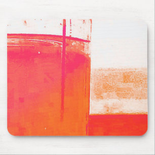 Tapis De Souris Motif graphique géométrique orange abstrait modern