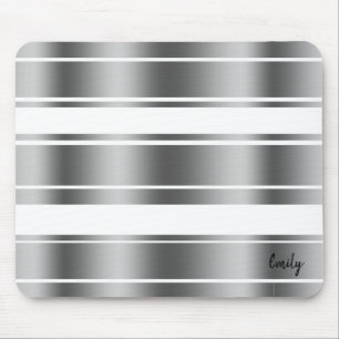 Tapis De Souris Motif Gris Argent Et Blancs