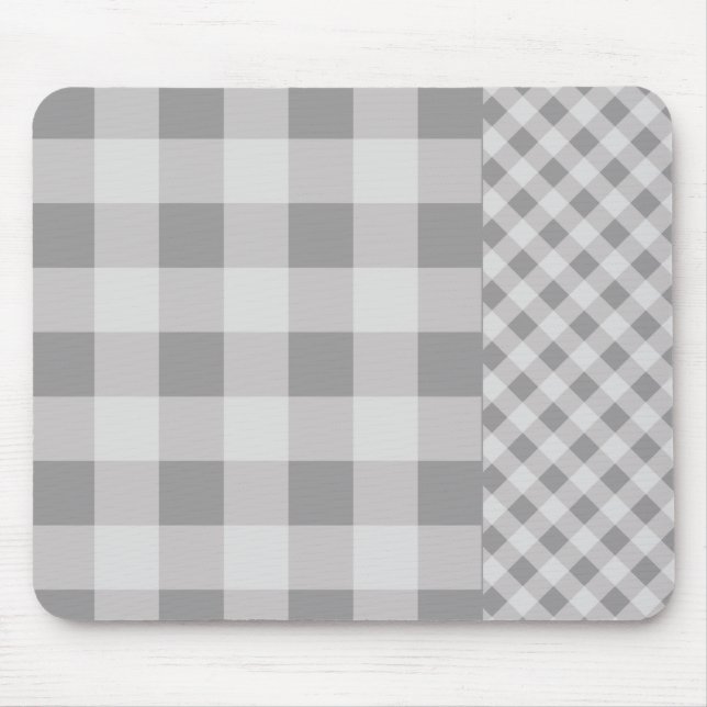 Tapis De Souris Motif gris de guingan de caillou (Devant)