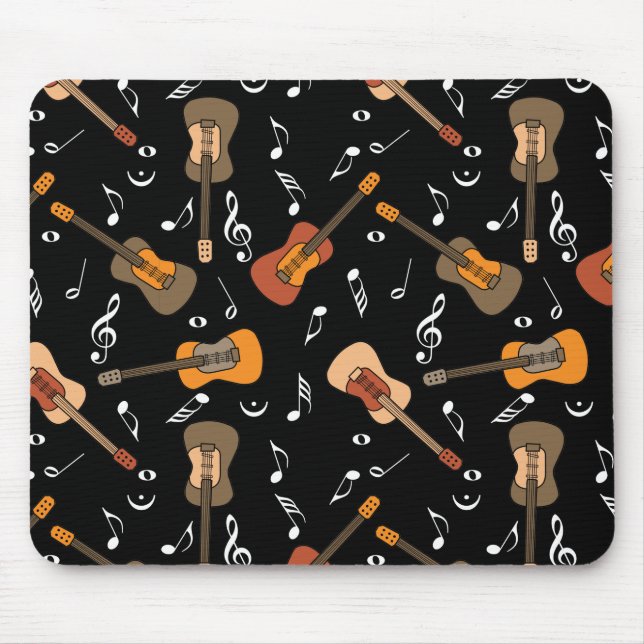 Tapis De Souris Motif Guitare Music Notes (Devant)