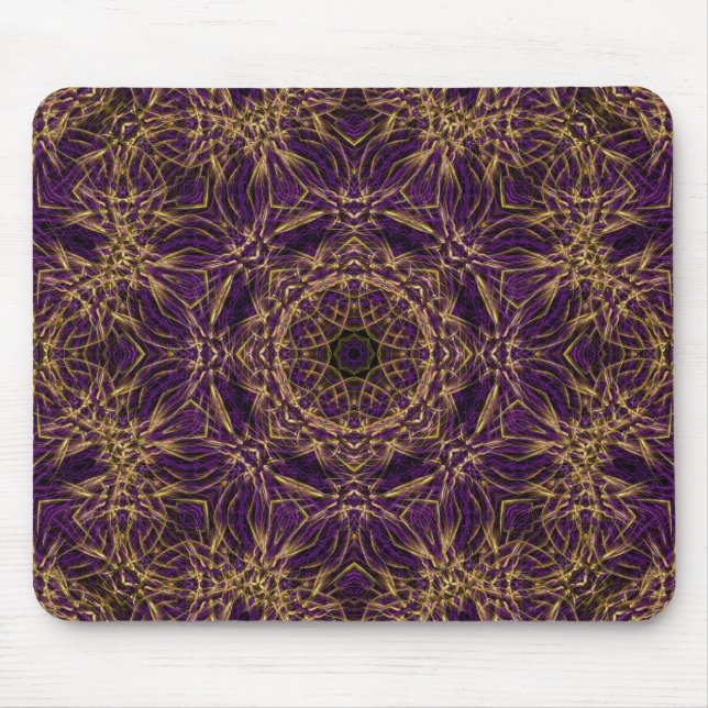 Tapis De Souris Motif hippie de mandala pourpre (Devant)