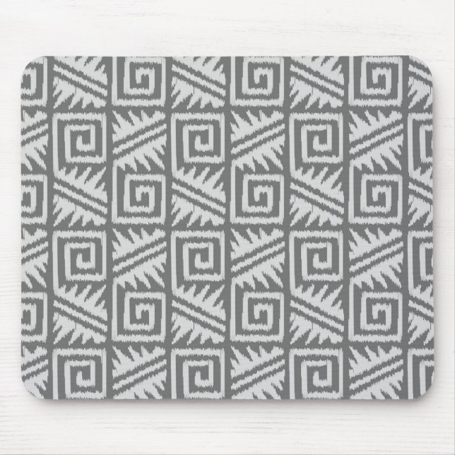 Tapis De Souris Motif Ikat Aztec - Nuances de gris / gris (Devant)