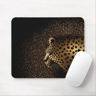 Tapis De Souris Motif Jaguar Doré