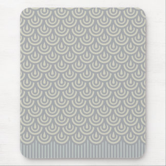 Tapis De Souris Motif japonais argenté d'échelle de poissons