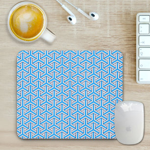 Tapis de souris motif japonais bleu profond