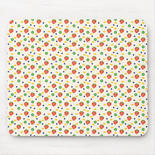 Tapis De Souris Motif joli de fraise (Devant)