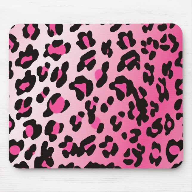 Tapis De Souris Motif Leopard Spots d'Imaginaire rose défraîchi (Devant)