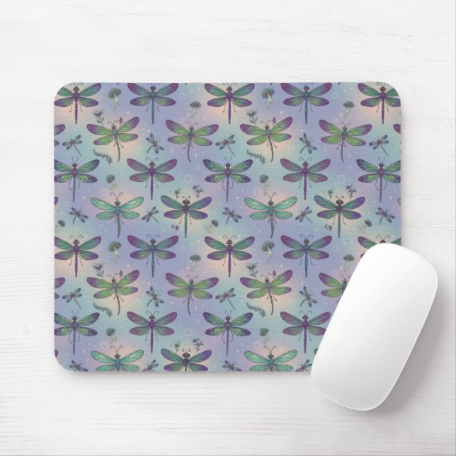 Tapis De Souris Motif Libellule (Avec souris)