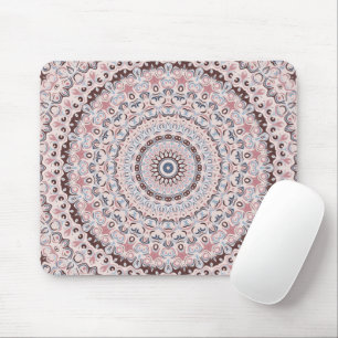 Tapis De Souris Motif Mandala Rose et Bleu Boho