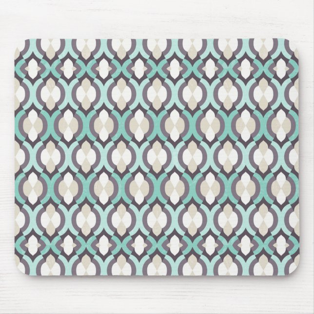 Tapis De Souris Motif marocain turquoise (Devant)