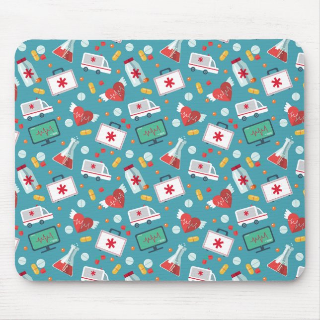 Tapis De Souris Motif Médicale d'icône (Devant)