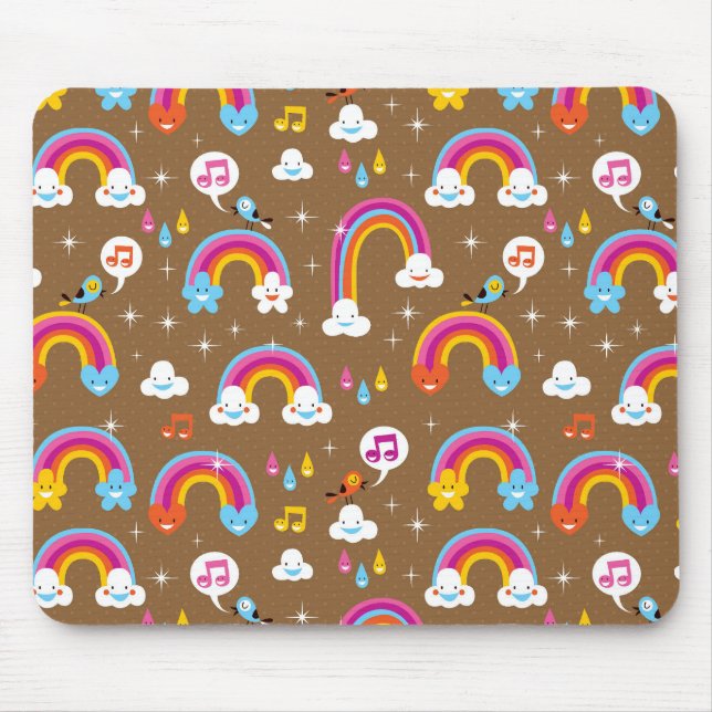 Tapis De Souris motif mignon d'arcs-en-ciel (Devant)