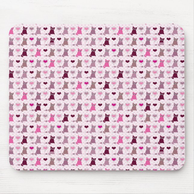 Tapis De Souris Motif mignon de filles de chaton (Devant)