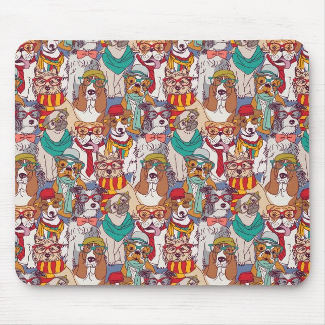 Tapis De Souris Motif mignon de mode de chiot (Devant)
