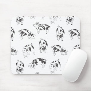 Tapis De Souris Motif Minimaliste de Cottagecore Vintage au Cochon