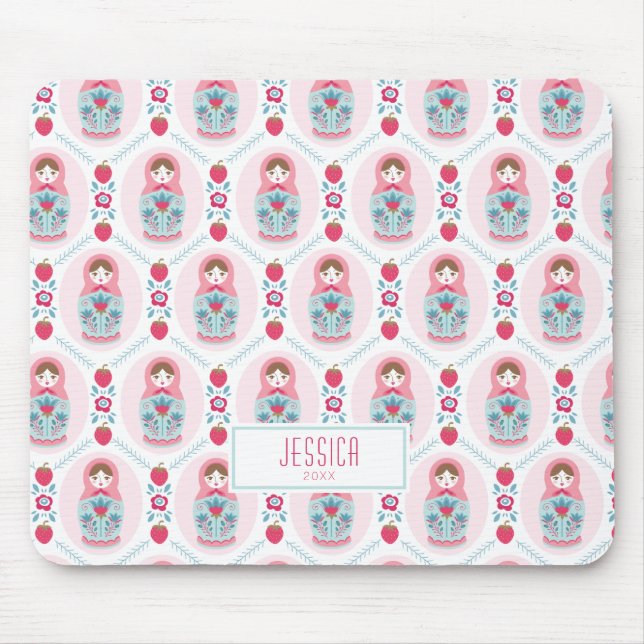 Tapis De Souris Motif moderne tendance rose (Devant)