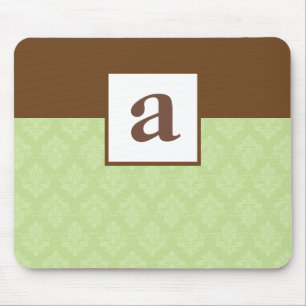 Tapis De Souris Motif monographique et Damas - Mousepad personnali