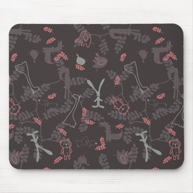 Tapis De Souris motif montrant les animaux 1 de bébé (Devant)