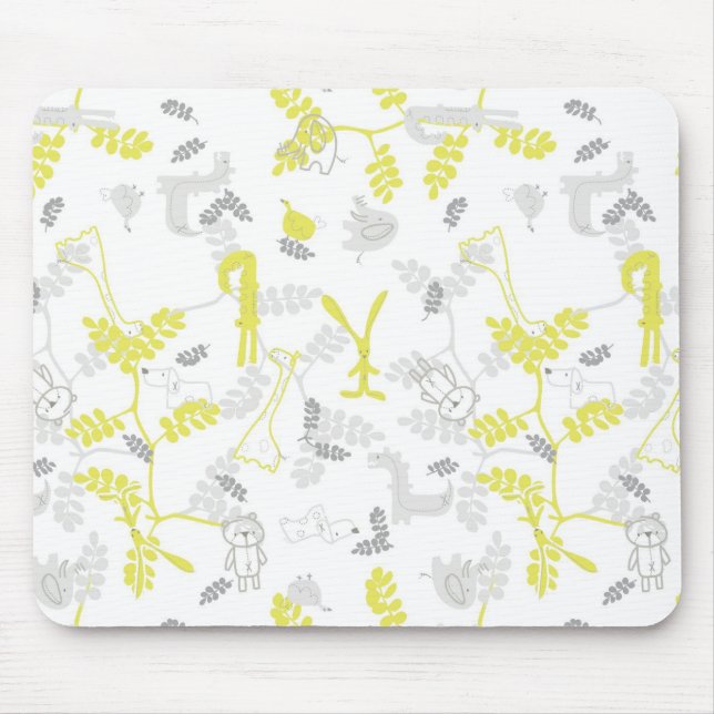 Tapis De Souris motif montrant les animaux 2 de bébé (Devant)
