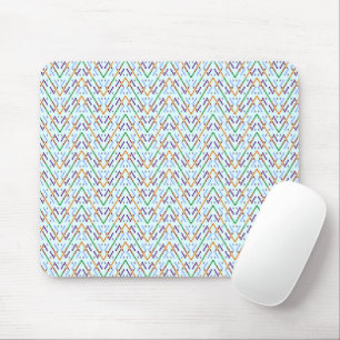 Tapis De Souris Motif mosaïque zigzag Chevron géométrique sans cou