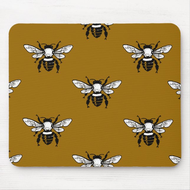 Tapis De Souris Motif Mousepad d'abeille de Mellifera d'api (Devant)