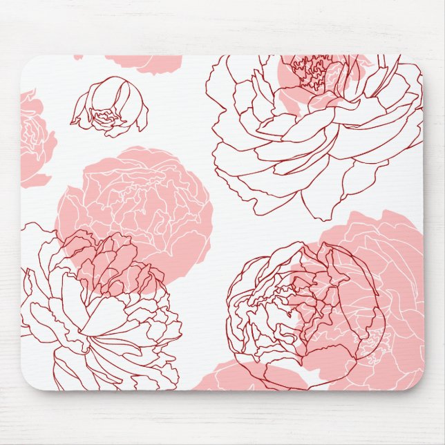 Tapis De Souris Motif Mousepad de pivoine (Devant)
