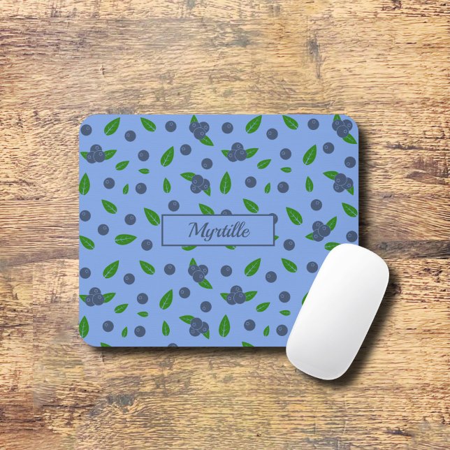 Tapis de Souris motif Myrtilles (Blueberry pattern Mouse Pad)