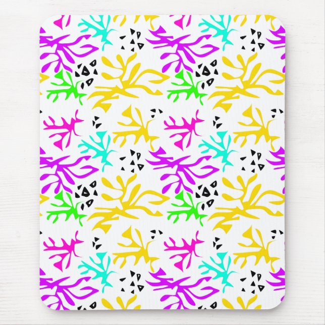 Tapis De Souris Motif néon multicolore abstrait (Devant)