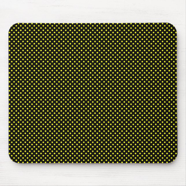 Tapis De Souris Motif net noir avec jaune (Devant)