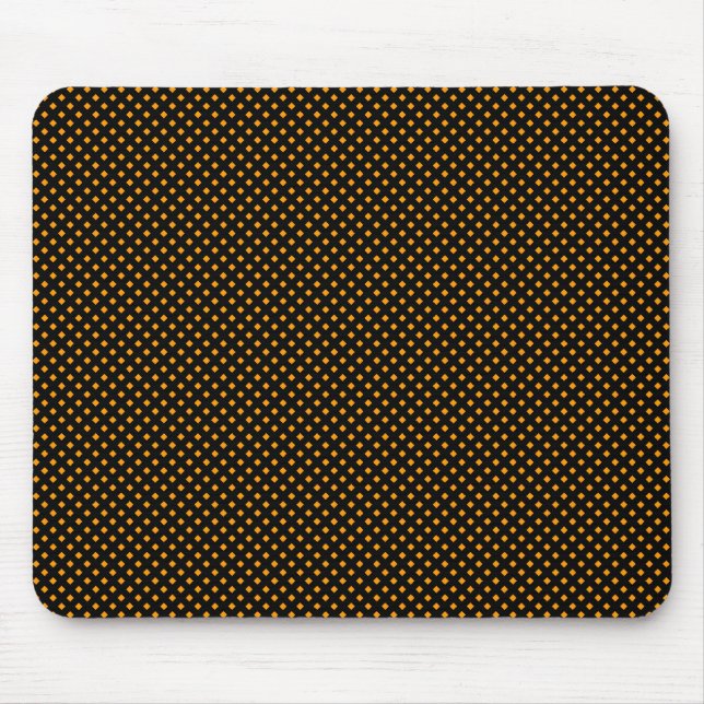 Tapis De Souris Motif net, noir avec orange (Devant)