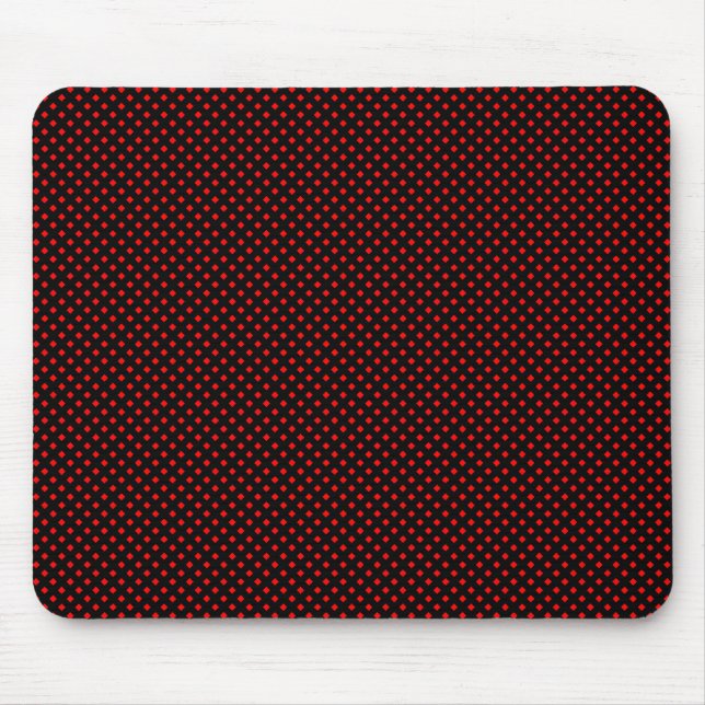 Tapis De Souris Motif net noir avec rouge (Devant)