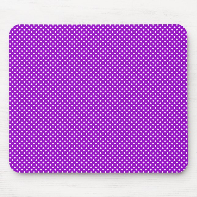 Tapis De Souris Motif net pourpre avec blanc (Devant)