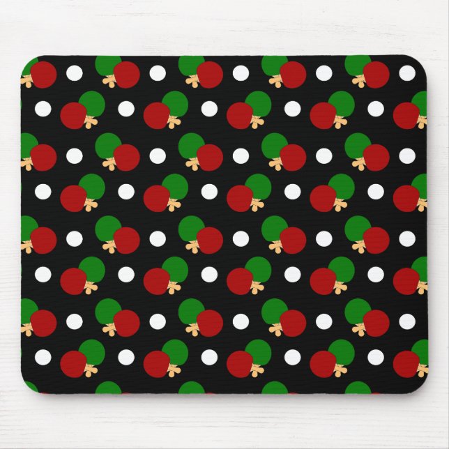 Tapis De Souris Motif noir de ping-pong (Devant)