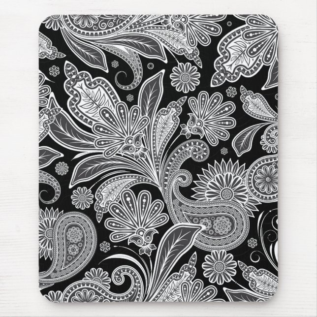 Tapis De Souris Motif noir et blanc (Devant)