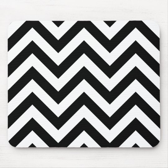 Tapis De Souris Motif noir et blanc de chevrons de zigzag Zazzle.fr