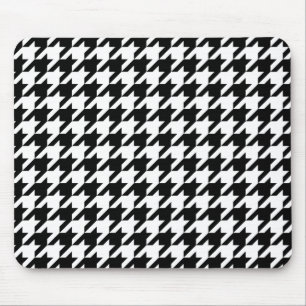 Tapis De Souris Motif noir et blanc de pied-de-poule