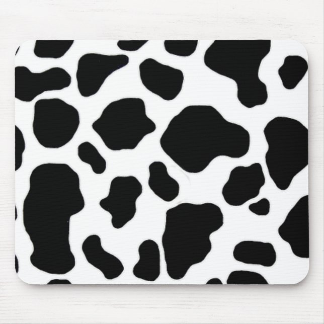Tapis De Souris motif noir et blanc d'impression de vache (Devant)