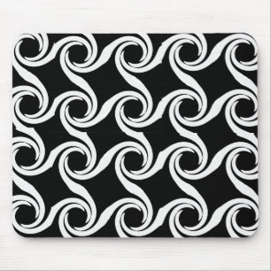 Tapis De Souris Motif noir et blanc Mousepad de remous
